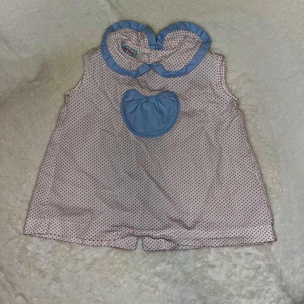 Red Beans polka dot collared tank, thick cotton worn once.